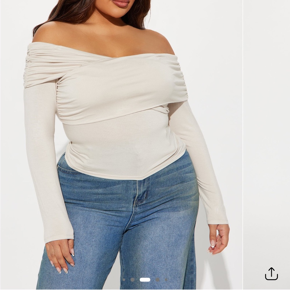 FLASH SALE! FN Off-Shoulder Cream Top